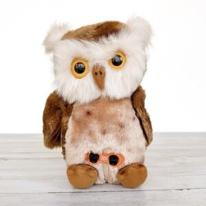 Vintage 80s Radio Shack Plush Owl AM Transistor Radio Korea Retro Toy WORKS